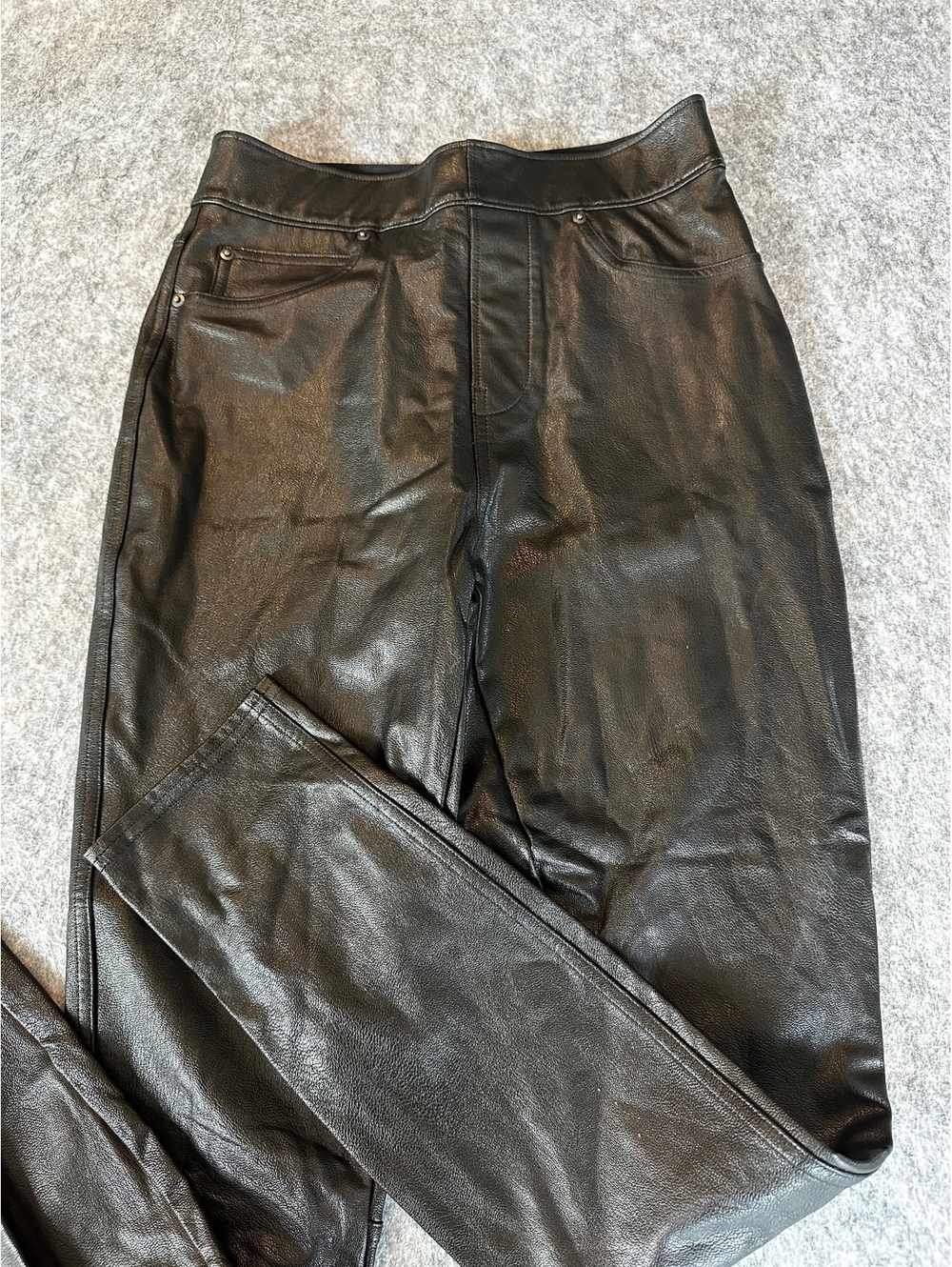 Spanx Black Faux Leather Pants Skinny Fit XS